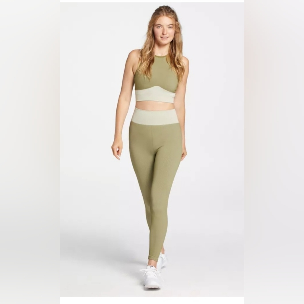DSG leggings green and tan, size XL